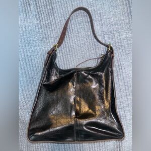 HOBO Elegant Black Leather Shoulder Bag